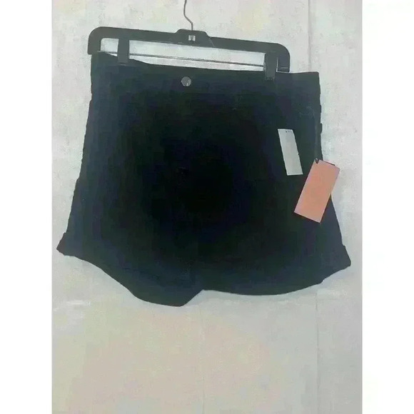 JEN7 by 7 For All Mankind Black Roll Cuff Denim Shorts Women's Size 10 - Picture 4 of 8